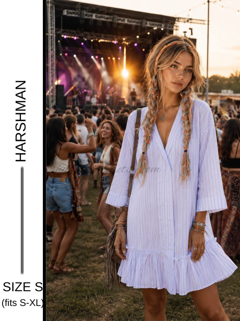 MSRP: $239 ✨ Harshman Nebbi Caftan Dress – NWT | Lavender | Size S (Fits S–XL) ✨